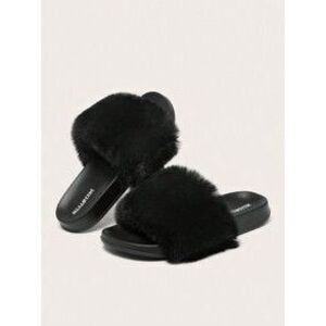 Women's Fluffy Slippers For Indoor/Outdoor Wear, Casual Home/Daily Use, Fuzzy B…